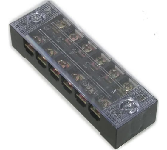 Клеммная винтовая колодка Pro Legend с крышкой, 12 контактов, М4, 35 А, 600 В, 8 AWG, 10 мм2 PL3842