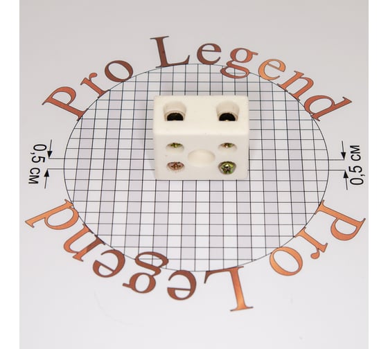 Винтовая керамическая клемма для проводов 5 мм2 Pro Legend 2x2 контакта, 400 В, 20 А, -40 +450гр. белая PL3850