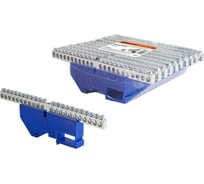 Шина "N" нулевая TDM ELECTRIC с изолятором на DIN-рейку 6x9мм стойка большая: 22 групп никелированная SQ0801-0332