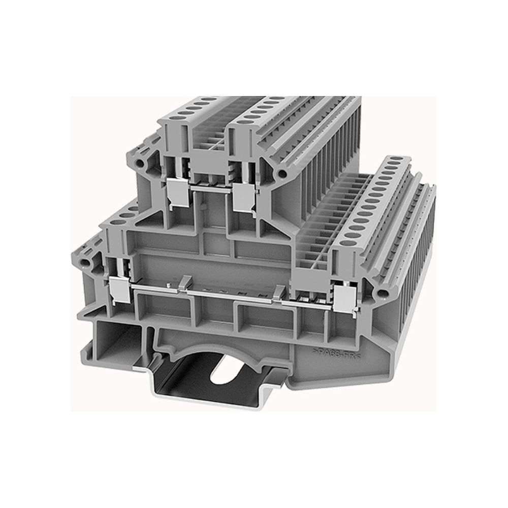 Клемма на дин-рейку DEGSON 2.5 кв.мм, винтовая, серая 50 шт DCKKB2.5 ...