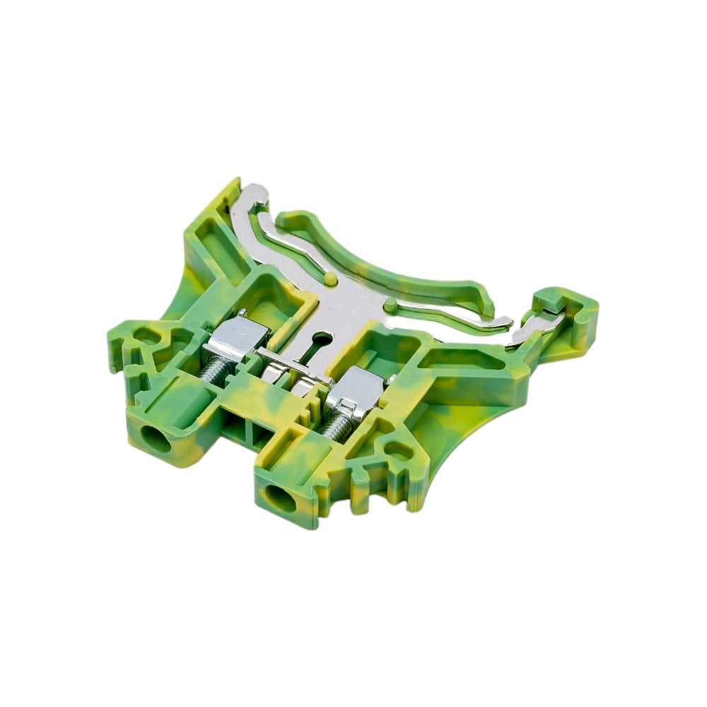 Клемма на дин-рейку DEGSON 2.5 кв.мм, винтовая, земля 100 шт DC2.5-PE ...