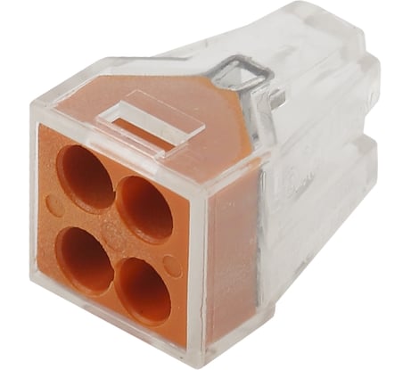 Клемма ЭРА СМКNO-222-27, серия 104, 4 отверстия, 1.0-2.5мм, 4 шт., Б0033375