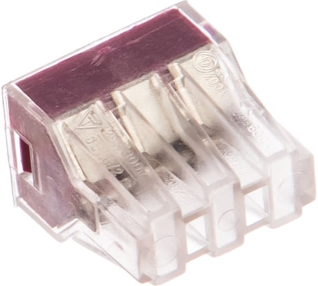 Строительно-монтажная клемма (СМК) ЭРА NO-222-28 модель 106, 6 отверстий, 1.0-2.5мм2, 4 штуки Б0033401