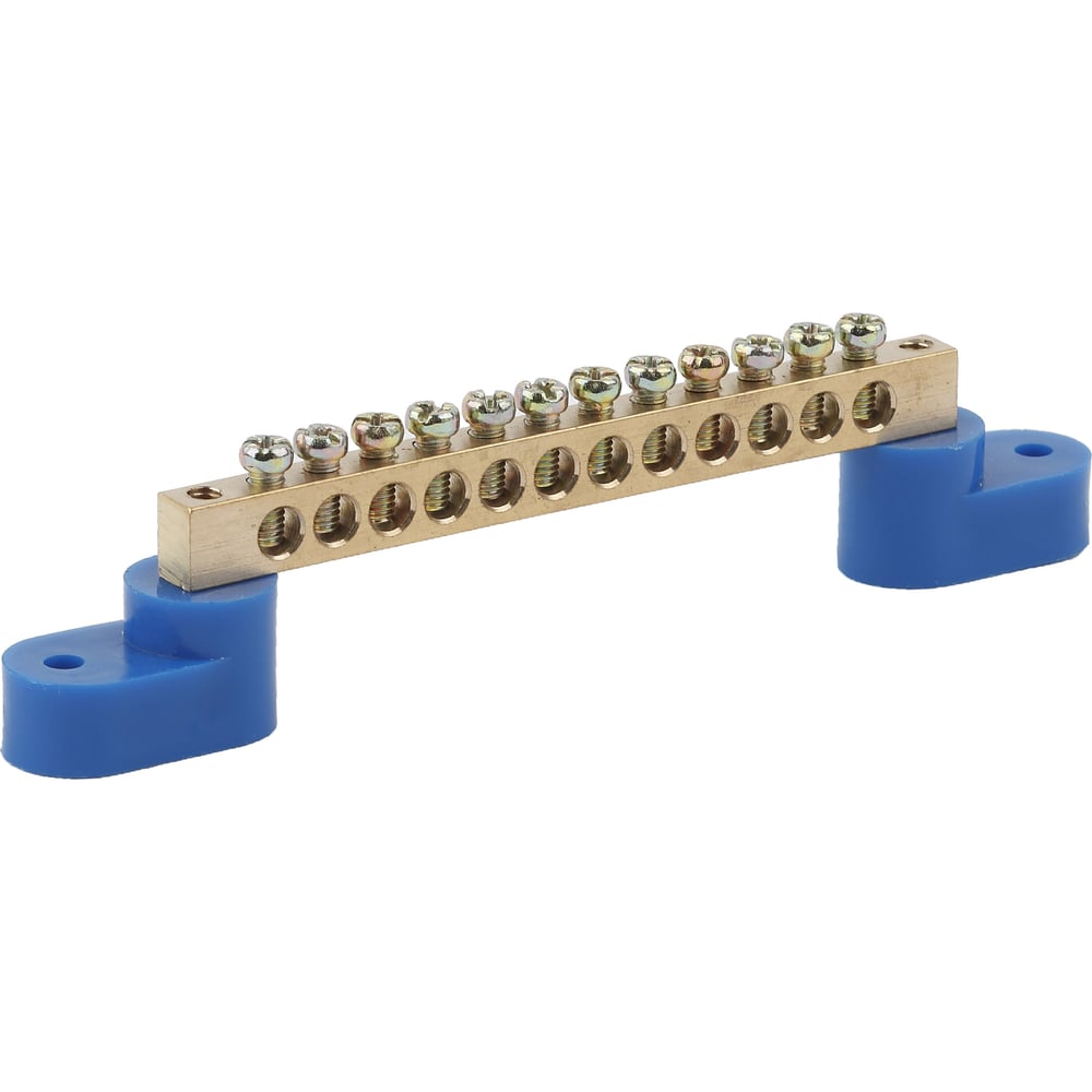 Шина N ноль на двух угловых изол ЭРА NO-222-69 ШНИ-8х12-12-У2-Синий ...