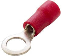 Кольцевой изолированный наконечник Engard НКИ 0,5-1,5 отверстие под м5, цвет красный (1 пакет/50 шт.) NKI-1,5-5-R