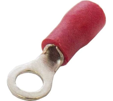 Кольцевой изолированный наконечник Engard НКИ 0,5-1,5 отверстие под м4, цвет красный (1 пакет/50 шт.) NKI-1,5-4-R