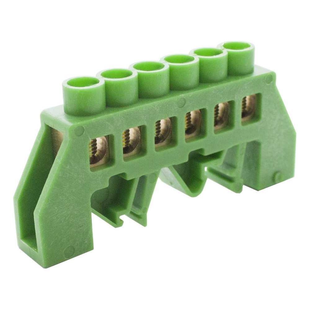 Универсальная нулевая латунная шинка Engard ШНИ 8x12мм 6 отв. цвет ...