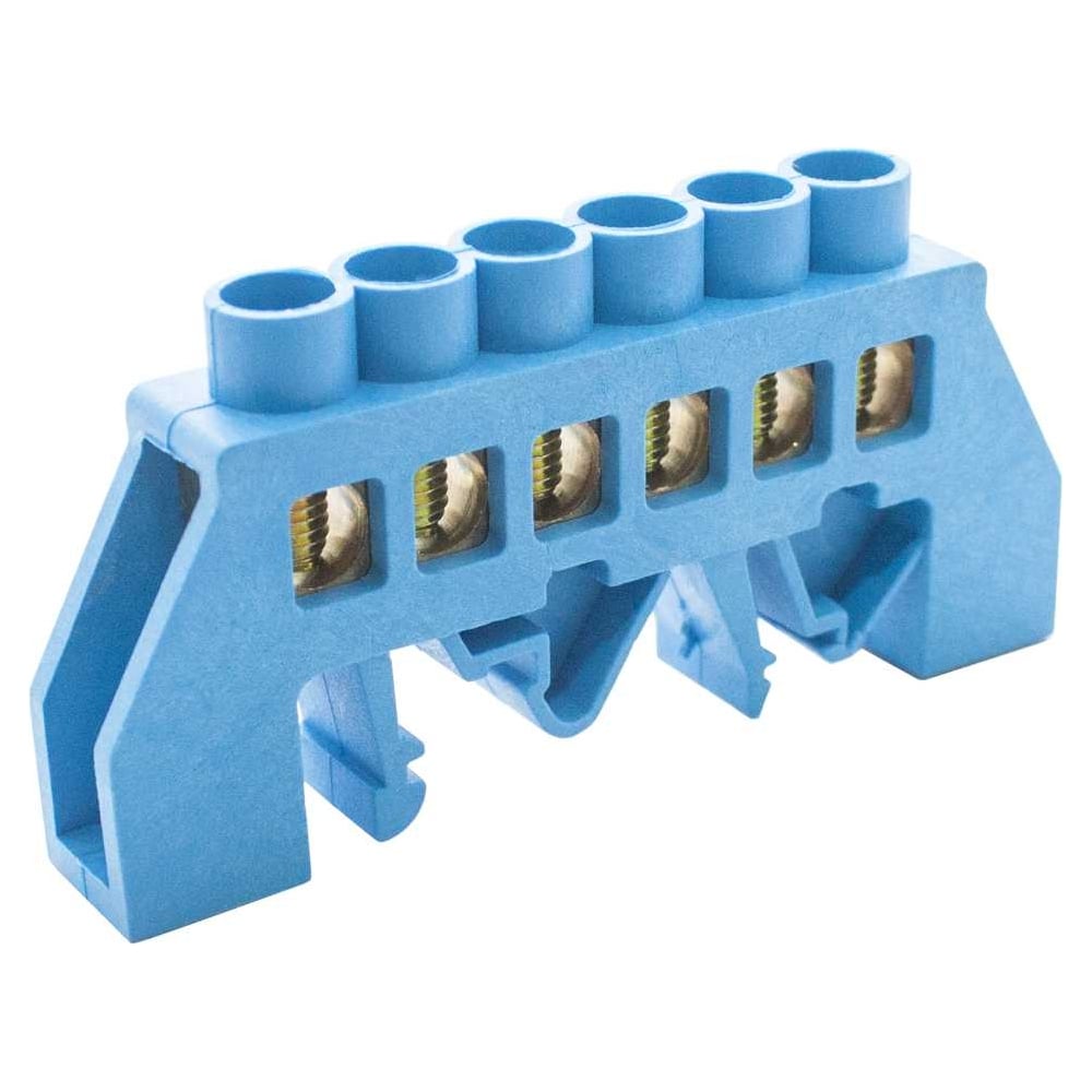 Универсальная нулевая латунная шинка Engard ШНИ 8x12мм 6 отв. цвет ...