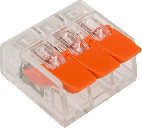 Универсальная компактная клемма REXANT СМК 221-413, 3-проводная до 4,0 мм2, 50 шт. 07-5203