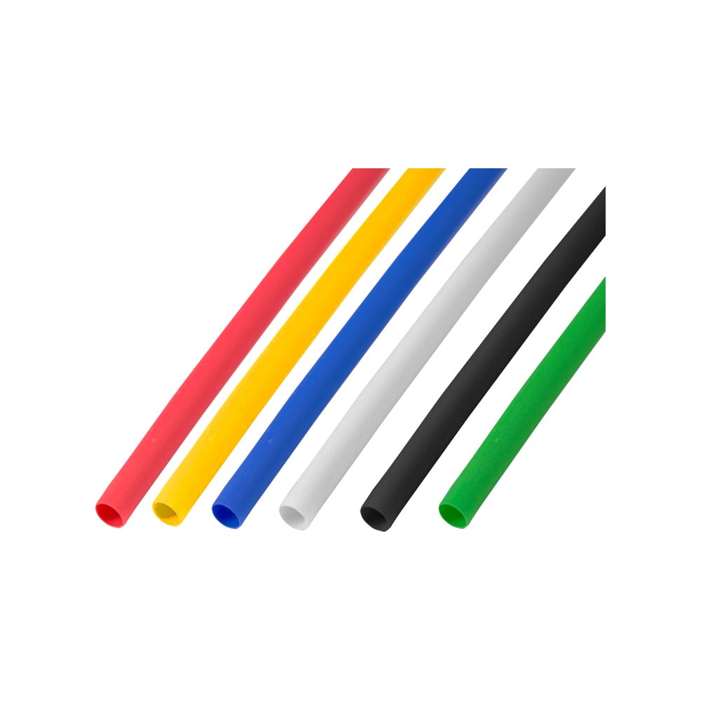 Набор термоусадочной трубки REXANT 3,0 / 1,5 мм, 1м, 5 цветов, 50 шт/уп ...