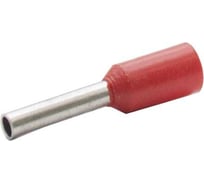 Штыревой втулочный изолированный наконечник Engard ншви 1-8 цвет красный (1 пакет/50 шт.) NSHvI-1-8-R