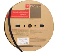 Термоусаживаемая трубка EKF ТУТ 50/25 черная (50м) tut-50-b