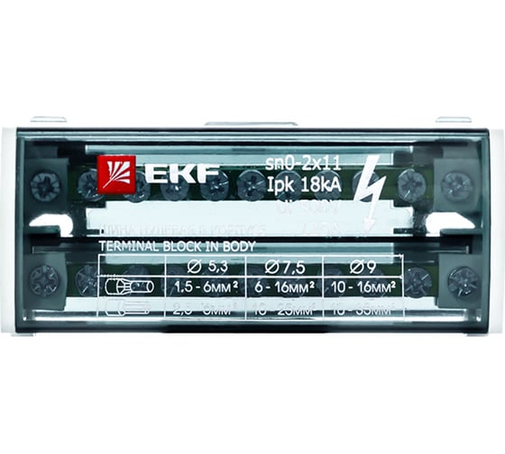 Нулевая шина EKF в корпусе 2х11 PROxima sn0-2x11