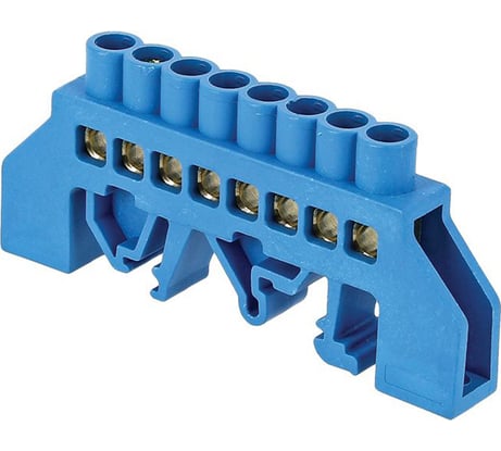 Нулевая шина EKF N 63.08 нейлоновый корпус на DIN-рейку латунь, 20 шт. PROxima sn0-63-08-dn