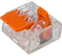 Соединительная клемма с рычагами Сириус А 3 отверстия (Прозрачная) (100шт) SKL221N-3-Pr