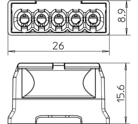 Клемма OBO Bettermann OBO пружинная, 5x2,5 мм2, (2273-205) (100 штук/упаковка) 2054507