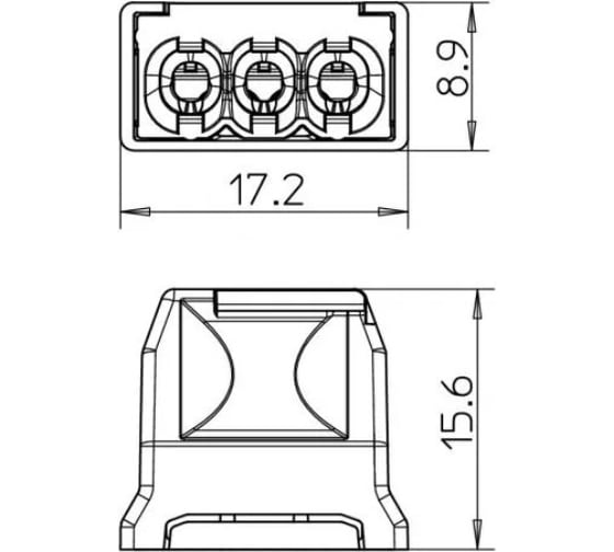 Клемма OBO Bettermann OBO пружинная, 3x2,5 мм2, (2273-203) (100 штук/упаковка) 2054485