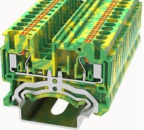 Клемма на дин-рейку Degson, 2.5 кв.мм, push-in, земля, 100 штук DS2.5-PE-01P-1C-00Z(H)