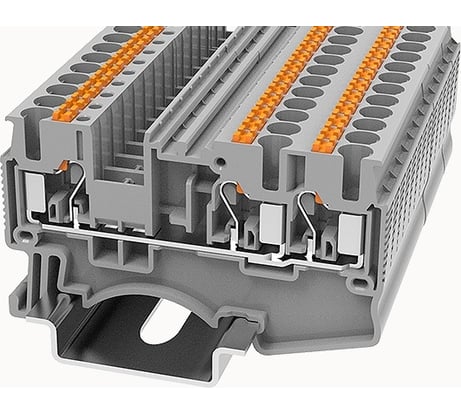 Клемма на дин-рейку Degson, 2.5 кв.мм, push-in, серая, 100 штук DS2.5-TW-01P-11-00Z(H)