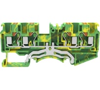 Клемма на дин-рейку Degson, 4 кв.мм, push-in, земля, 50 штук DS4-QU-PE-01P-1C-00Z(H)