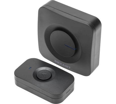 Беспроводной дверной звонок c цифровым кодированием REXANT 52 мелодии 150м ip56 (черный) 73-0017