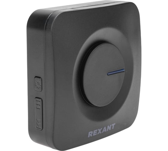 Беспроводной дверной звонок c цифровым кодированием REXANT 52 мелодии 150м ip56 (черный) 73-0017