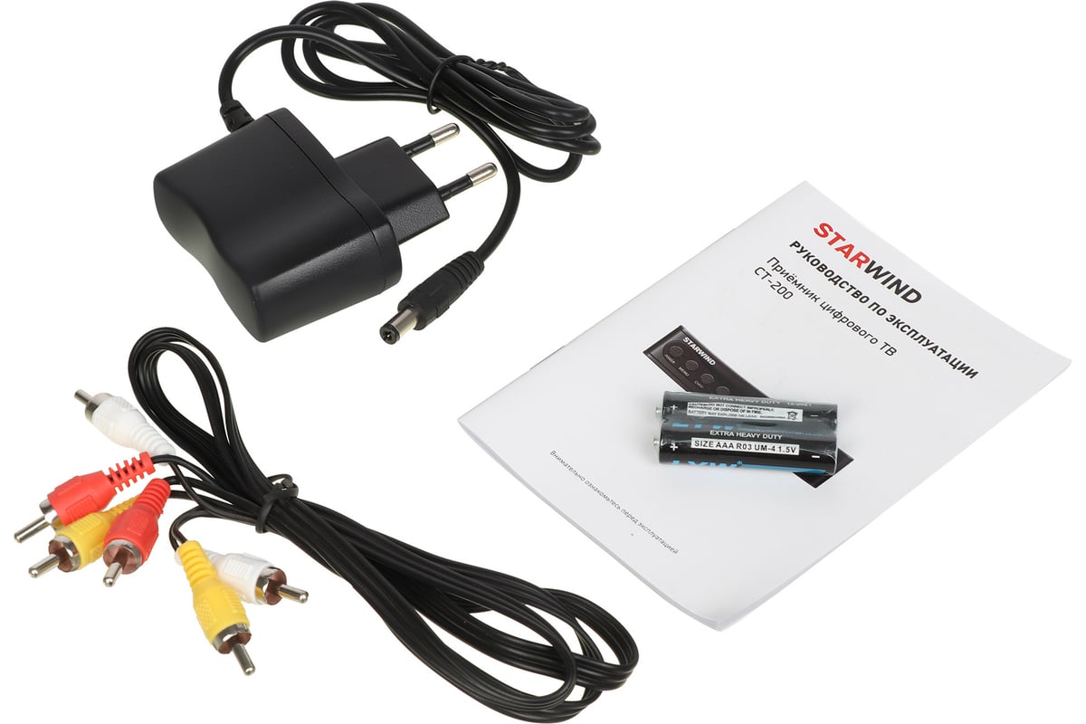 Ресивер Starwind DVB-T2 CT-200 черный 1115185 - выгодная цена, отзывы ...