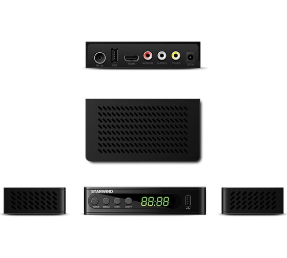 Ресивер Starwind DVB-T2 CT-200 черный 1115185