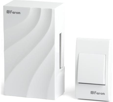 Проводной звонок с кнопкой FERON db-102 электромеханический слоновая кость 230v, 48806