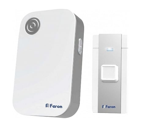 Электрический дверной звонок FERON 36 мелодий, белый, серый, E-372 23685