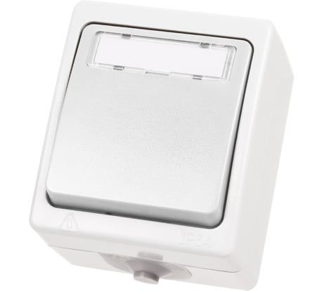 Кнопка звонковая белая с полем для надписи TDM ELECTRIC IP54 6A серия "Вуокса" TDM SQ1803-1006