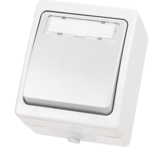 Звонковая кнопка TDM ELECTRIC с полем для надписи, IP54, 6A, белая, "Вуокса" SQ1803-1006 1