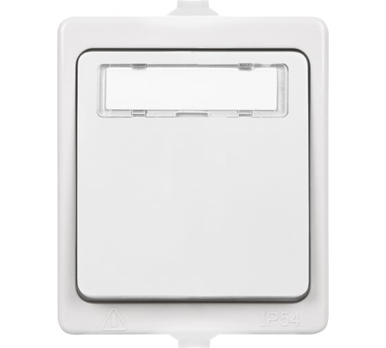 Звонковая кнопка TDM ELECTRIC с полем для надписи, IP54, 6A, белая, "Вуокса" SQ1803-1006