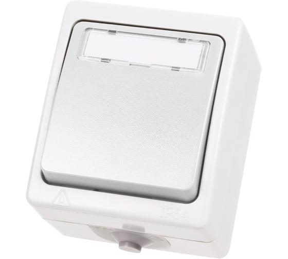 Кнопка звонковая белая с полем для надписи TDM ELECTRIC IP54 6A серия "Вуокса" TDM SQ1803-1006 1