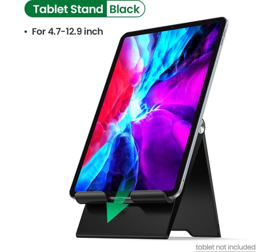 Регулируемая подставка Ugreen lp247 djustable portable stand для телефонов и планшетов, цвет: черный 80903