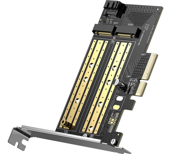 Адаптер-переходник Ugreen cm302 m.2 nvme to pci-e 3.0 × 4 expansion card, цвет: черный 70503