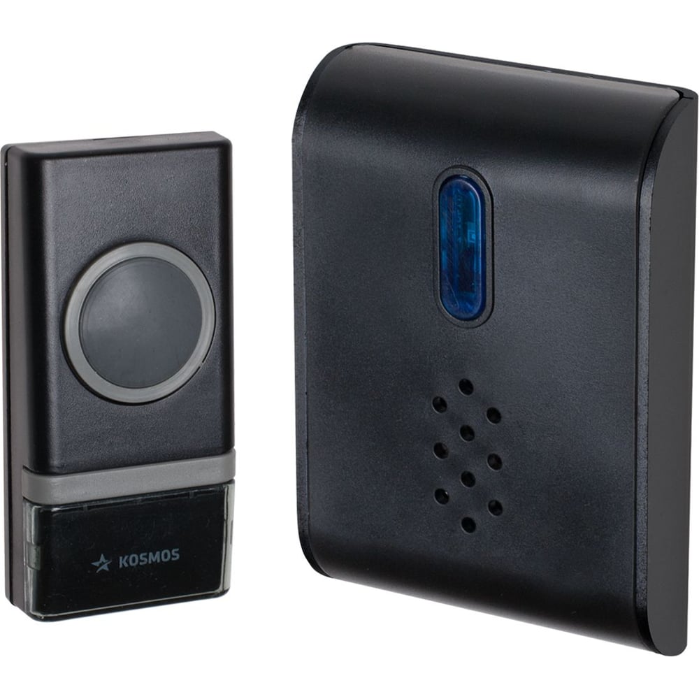 Беспроводной звонок КОСМОС полифония 25 мелодий 150м 1 кноп. IP44 черн ...