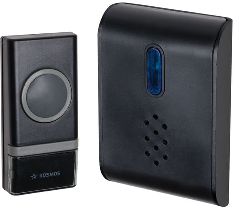 Беспроводной звонок КОСМОС полифония 25 мелодий 150м 1 кноп. IP44 черн. KOC_AG400 528381