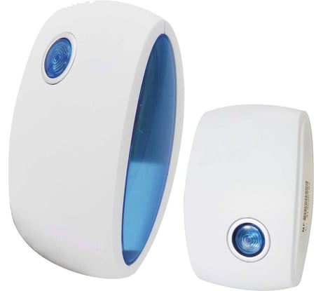 Дверной электронный звонок FERON, 36 мелодий, белый, синий, E-376 23689