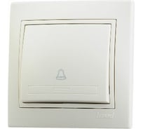 Кнопка звонка LEZARD MIRA крем со вставкой 701-0303-103