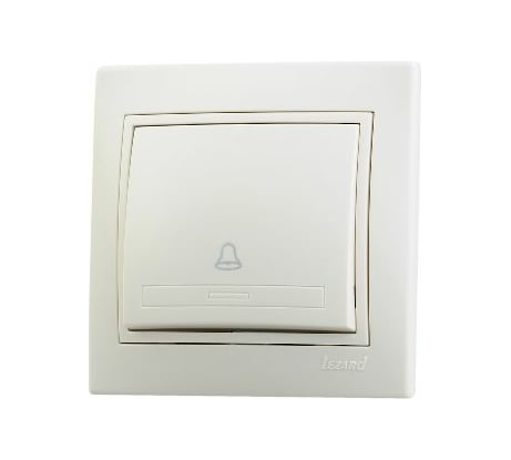 Кнопка звонка LEZARD MIRA крем со вставкой 701-0303-103
