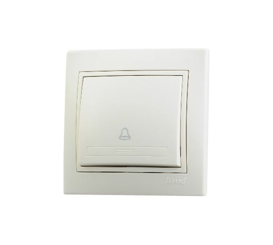 Кнопка звонка LEZARD MIRA крем со вставкой 701-0303-103