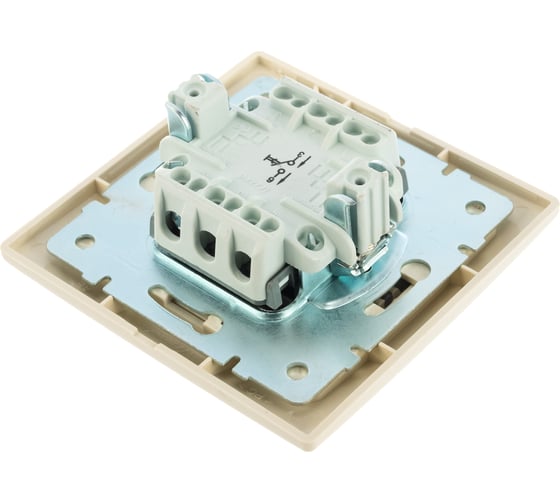 Кнопка звонка LEZARD MIRA крем со вставкой 701-0303-103