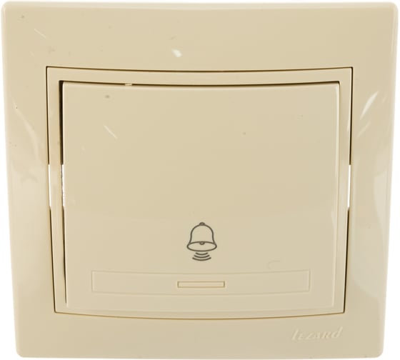 Кнопка звонка LEZARD MIRA крем со вставкой 701-0303-103