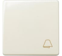 Одноклавишный кнопочный выключатель с пиктограммой звонок Simon 10А, 250В, S27, слоновая кость 27150-62
