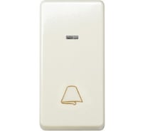 Одноклавишный выключатель с подсветкой с пиктограммой звонок Simon 10А, 250В, S27 27160-61