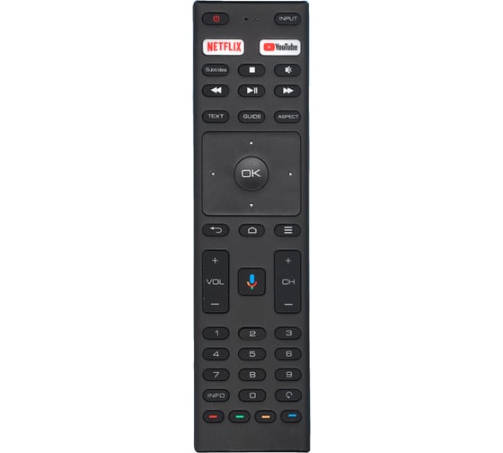 Пульт huayu kv rc-20 ( kt1942-hg) для телевизора kivi, jvc, yasin1 с голосовой функцией HBX026