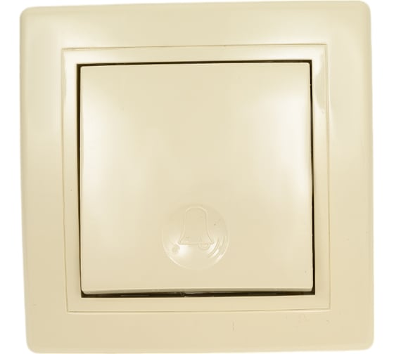 Кнопочный выключатель для звонка Aling-conel PRESTIGE 10A 250V кремовый арт. 610.99 1