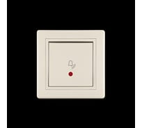 Кнопочный выключатель для звонка Aling-conel PRESTIGE с индикацией 10A 250V кремовый арт. 610I.99