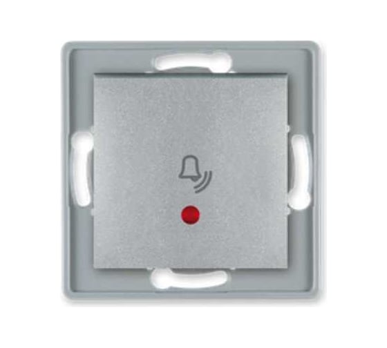 Выключатель кнопочный для звонка Aling-conel PRESTIGE с индикацией МЕХАНИЗМ 10A 250V серебряный /арт. / 6010I.S